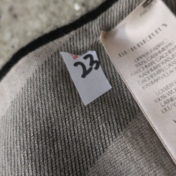 Womens Burberry Black Beige Black Red Cashmere Nova Check Print Scarf - Picture 11 of 15